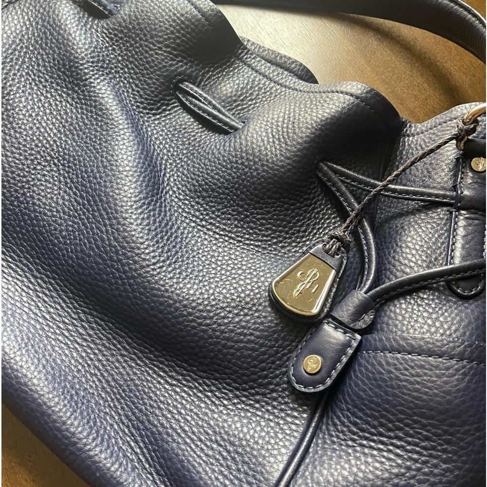 Blue Leather Cole Haan Boho Purse